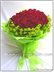 Loving someone? This bouquet sends the message of true love. 99 stem red roses is the perfect gift to send any time of the year and hand-tied for perfect presentation. Approximately 50cm in diameter,60cm height. 
