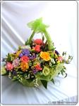 A impressive flower basket by the colour.This basket include 24 roses & a lots of other flower .It""s impressive to your friend