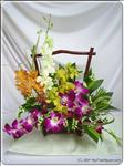 This multicolored orchids bouquet is perfect to send for just about any occasion. Approximately 40cmH.