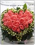 Our Fresh Pink Rose Heart shape arrangment can say so much with an "I Love You".